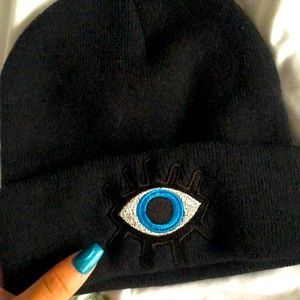 Evil eye beanie